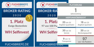 WH SelfInvest évalué par la comparaison de courtiers de Fuchs-Briefe.
