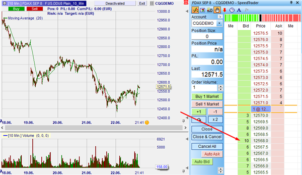 SpeedTrader dans NanoTrader.